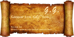 Gasparics Gálos névjegykártya